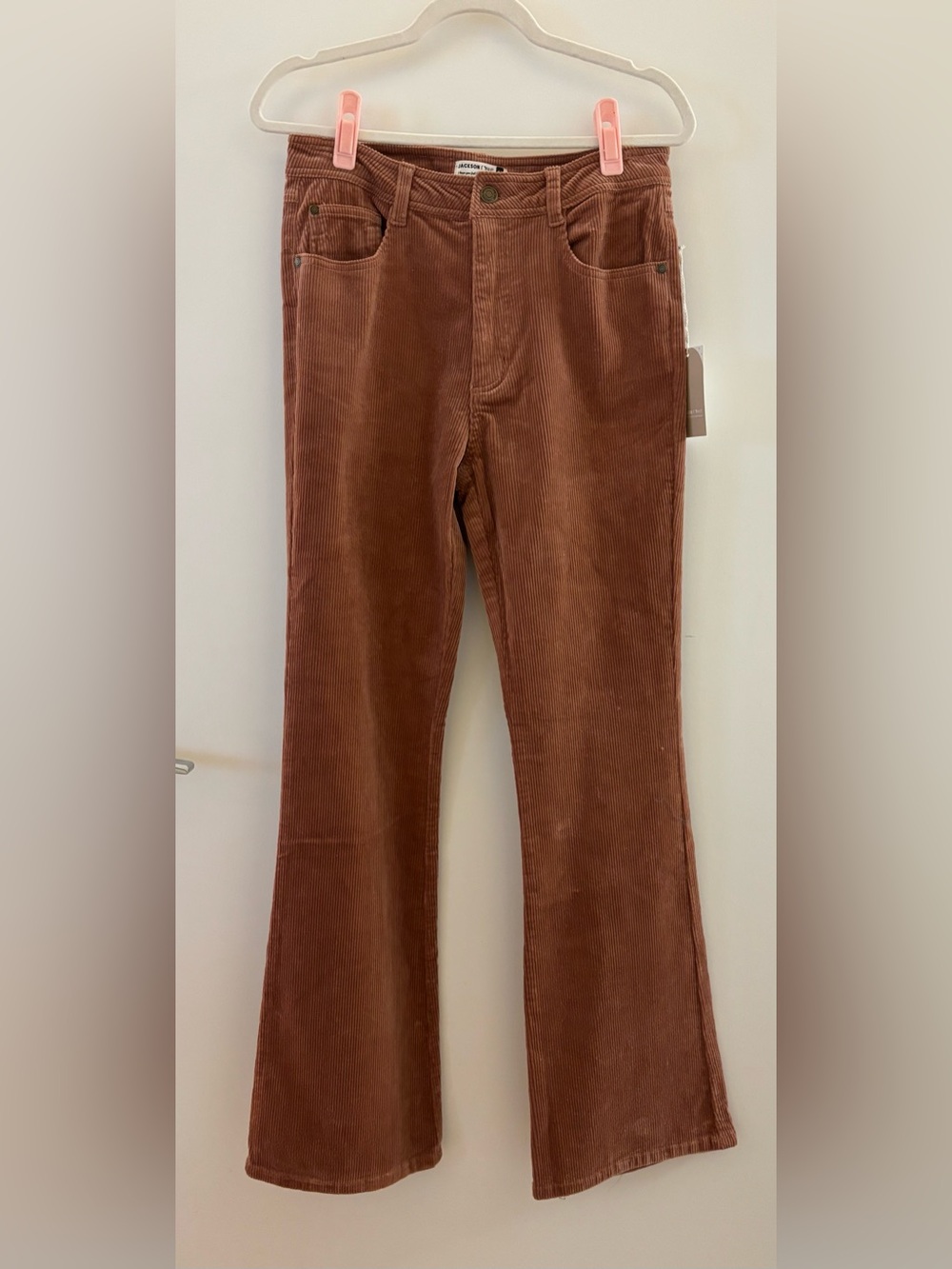 Jackson Rowe Rust Corduroy Flare Pants M